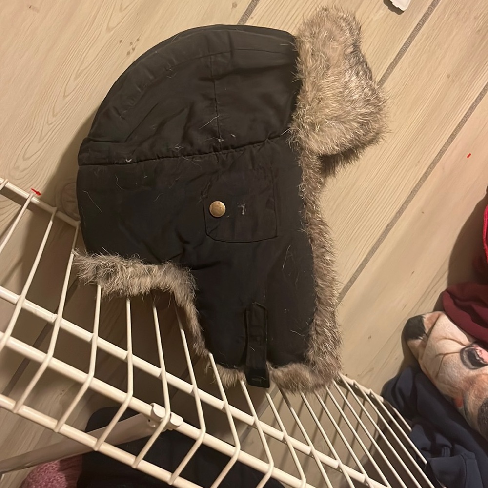 Fur Rabbit Trim Hat